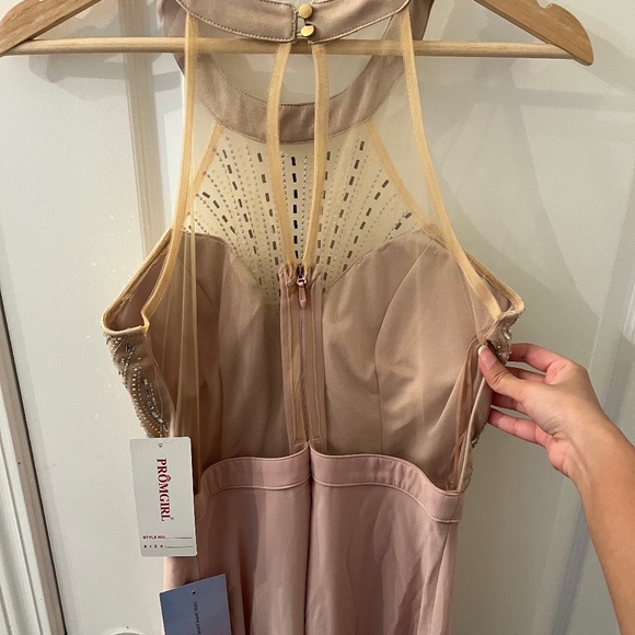 Long Dusty Blush Pink Prom Dress by PromGirl - Picture 6 of 12